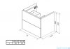 Oristo Etna szafka podumywalkowa wisząca 80x50x45 mokka mat OR52-SD2S-80-21